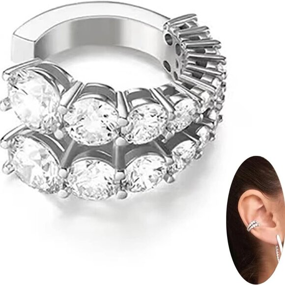 3Pcs Ear Cuffs Non Piercings Graduation Gifts for Women Teen Gifts Trendy Stuff Gold Silver Clip On Cuff Earrings Set Fashion Jewelry ( Gold